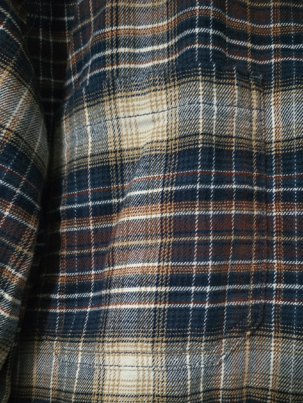 Carhartt Women’s Plaid Flannel Shirt - Navy, Brown, White - Picture 4 of 7